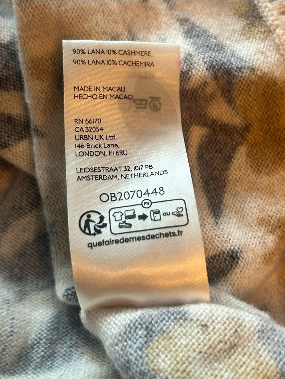 Free People Nocturnal Horse Pattern Cashmere Blend Cardi